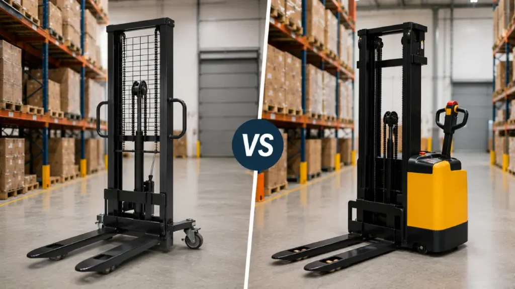 Apilador manual vs apilador eléctrico